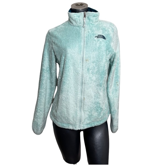 The North Face Jackets & Blazers - the north face blue fuzzy zip up classic jacket womens size medium
